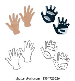 Isolated object of silhouette and safety symbol. Collection of silhouette and comfort stock symbol for web.