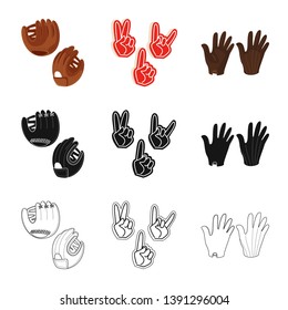 Isolated object of silhouette and safety symbol. Set of silhouette and comfort vector icon for stock.