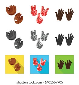 Isolated object of silhouette and safety symbol. Collection of silhouette and comfort stock symbol for web.