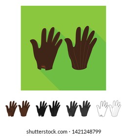 Isolated object of silhouette and safety symbol. Collection of silhouette and comfort stock symbol for web.