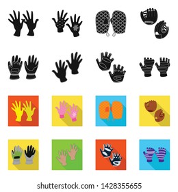 Isolated object of silhouette and safety symbol. Collection of silhouette and comfort stock symbol for web.