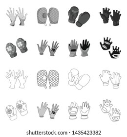 Isolated object of silhouette and safety symbol. Set of silhouette and comfort vector icon for stock.
