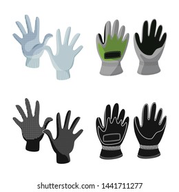Isolated object of silhouette and safety symbol. Collection of silhouette and comfort stock symbol for web.