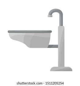 Isolated object of sink and basin logo. Graphic of sink and wash vector icon for stock.