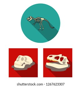 Isolated object of skeleton and character logo. Set of skeleton and halloween vector icon for stock.