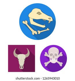 Isolated object of skeleton and character sign. Set of skeleton and halloween stock symbol for web.