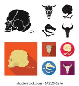 Isolated object of skeleton and character sign. Collection of skeleton and halloween stock symbol for web.