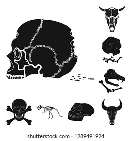 Isolated object of skeleton and character symbol. Collection of skeleton and halloween vector icon for stock.