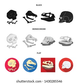 Isolated object of skeleton and character symbol. Collection of skeleton and halloween stock vector illustration.