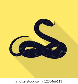 Isolated object of skin and reptile icon. Collection of skin and danger stock symbol for web.