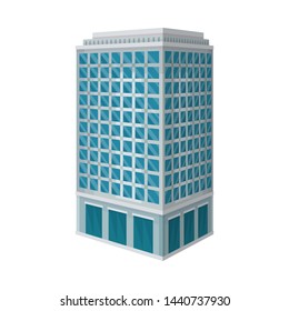 Isolated object of skyscraper and house icon. Set of skyscraper and hotel stock vector illustration.