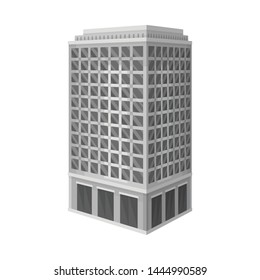 Isolated object of skyscraper and house sign. Set of skyscraper and hotel stock vector illustration.
