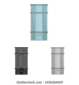 Isolated object of skyscraper and house symbol. Collection of skyscraper and urban stock symbol for web.