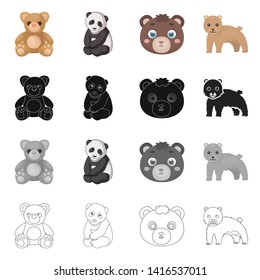 Isolated object of sleep  and brown  icon. Collection of sleep  and animal  stock vector illustration.