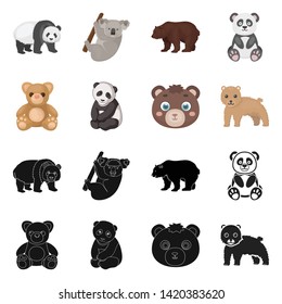 Isolated object of sleep  and brown  sign. Collection of sleep  and animal  stock symbol for web.