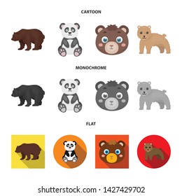 Isolated object of sleep and brown sign. Set of sleep and animal vector icon for stock.
