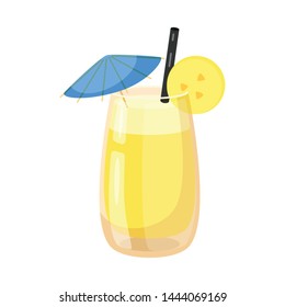 Isolated object of smoothie and banana icon. Set of smoothie and fruit stock symbol for web.