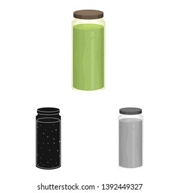 Isolated object of smoothie and seaweed icon. Collection of smoothie and superfoods vector icon for stock.