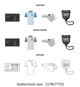 Isolated object of soccer and gear icon. Set of soccer and tournament stock symbol for web.
