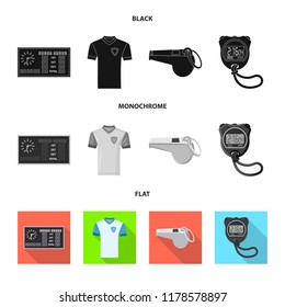 Isolated object of soccer and gear icon. Set of soccer and tournament stock symbol for web.