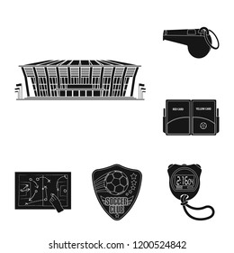 Isolated object of soccer and gear icon. Set of soccer and tournament stock vector illustration.