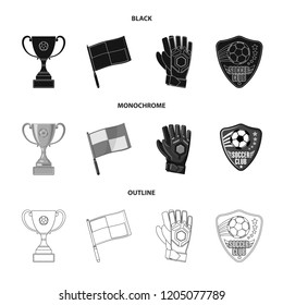 Isolated object of soccer and gear icon. Collection of soccer and tournament stock symbol for web.