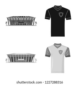 Isolated object of soccer and gear icon. Set of soccer and tournament stock symbol for web.