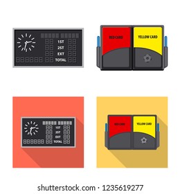 Isolated object of soccer and gear icon. Set of soccer and tournament stock symbol for web.