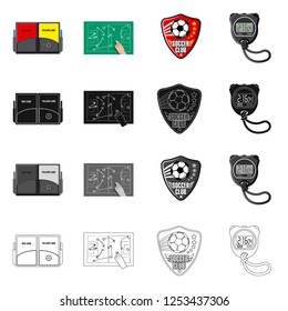 Isolated object of soccer and gear icon. Set of soccer and tournament stock symbol for web.