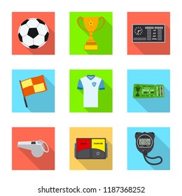 Isolated object of soccer and gear symbol. Set of soccer and tournament stock symbol for web.