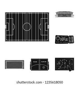 Isolated object of soccer and gear symbol. Collection of soccer and tournament stock symbol for web.