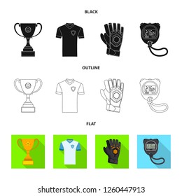 Isolated object of soccer and gear symbol. Collection of soccer and tournament vector icon for stock.