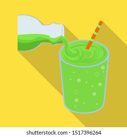 Isolated object of soda and glass logo. Graphic of soda and lemonade stock vector illustration.