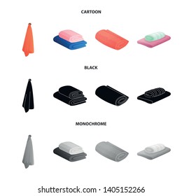 Isolated object of soft and clean icon. Set of soft and household stock vector illustration.