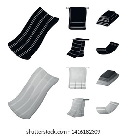 Isolated object of soft and clean icon. Set of soft and household stock vector illustration.