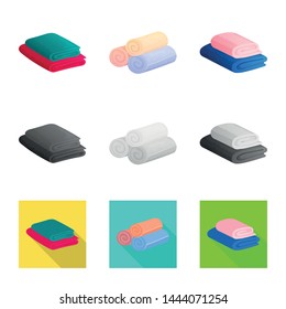 Isolated object of soft and clean icon. Set of soft and household stock vector illustration.