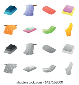 Isolated object of soft and clean logo. Set of soft and household stock symbol for web.
