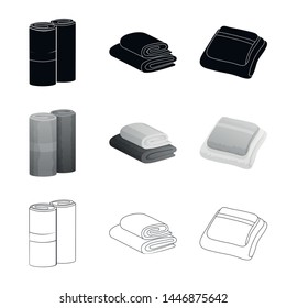 Isolated object of soft and clean logo. Collection of soft and household stock vector illustration.