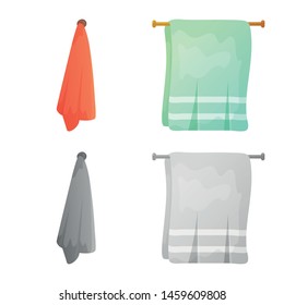 Isolated object of soft and clean logo. Collection of soft and household stock vector illustration.