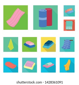 Isolated object of soft and clean sign. Set of soft and household stock vector illustration.