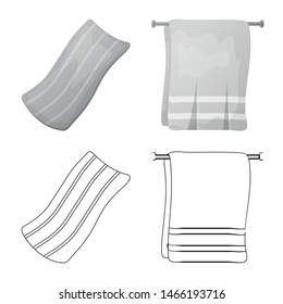 Isolated object of soft and clean sign. Set of soft and household vector icon for stock.