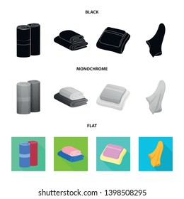 Isolated object of soft and clean symbol. Set of soft and household vector icon for stock.