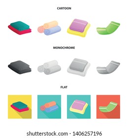 Isolated object of soft and clean symbol. Collection of soft and household stock vector illustration.