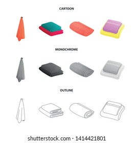 Isolated object of soft and clean symbol. Set of soft and household vector icon for stock.
