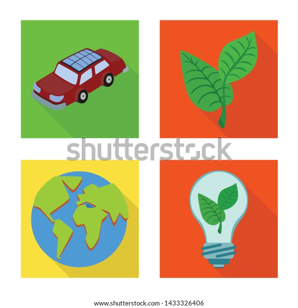 Isolated object of Solar and panel icon. Set of\
Solar and green stock symbol for\
web.