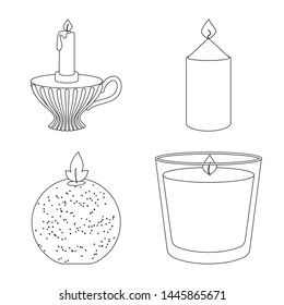 Isolated object of source and ceremony symbol. Collection of source and fire stock symbol for web.