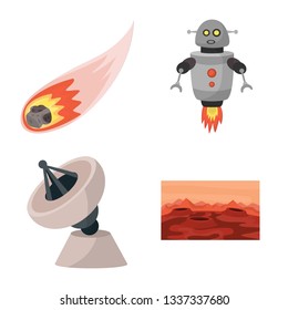 Isolated object of space  and galaxy  symbol. Set of space  and travels  stock vector illustration.