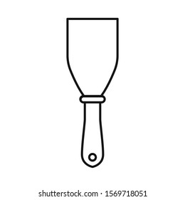 Isolated object of spatula and scraper logo. Web element of spatula and trowel stock vector illustration.