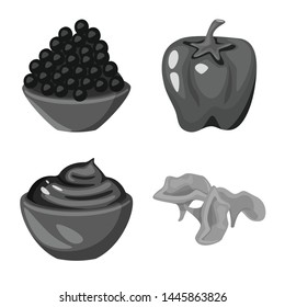 Isolated object of spices and aroma logo. Set of spices and product vector icon for stock.