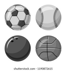 Isolated object of sport and ball icon. Set of sport and athletic stock vector illustration.